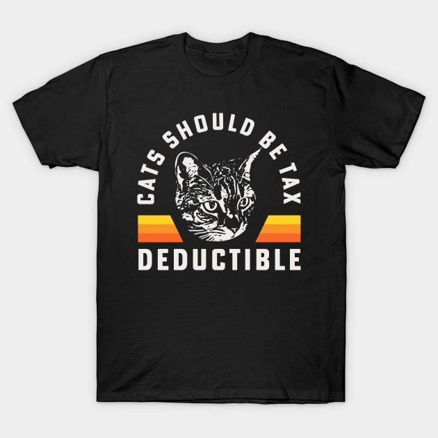 Cats Should Be Tax Deductible Tabby Cat Maine Coon Mom T-Shirt by PodDesignShop